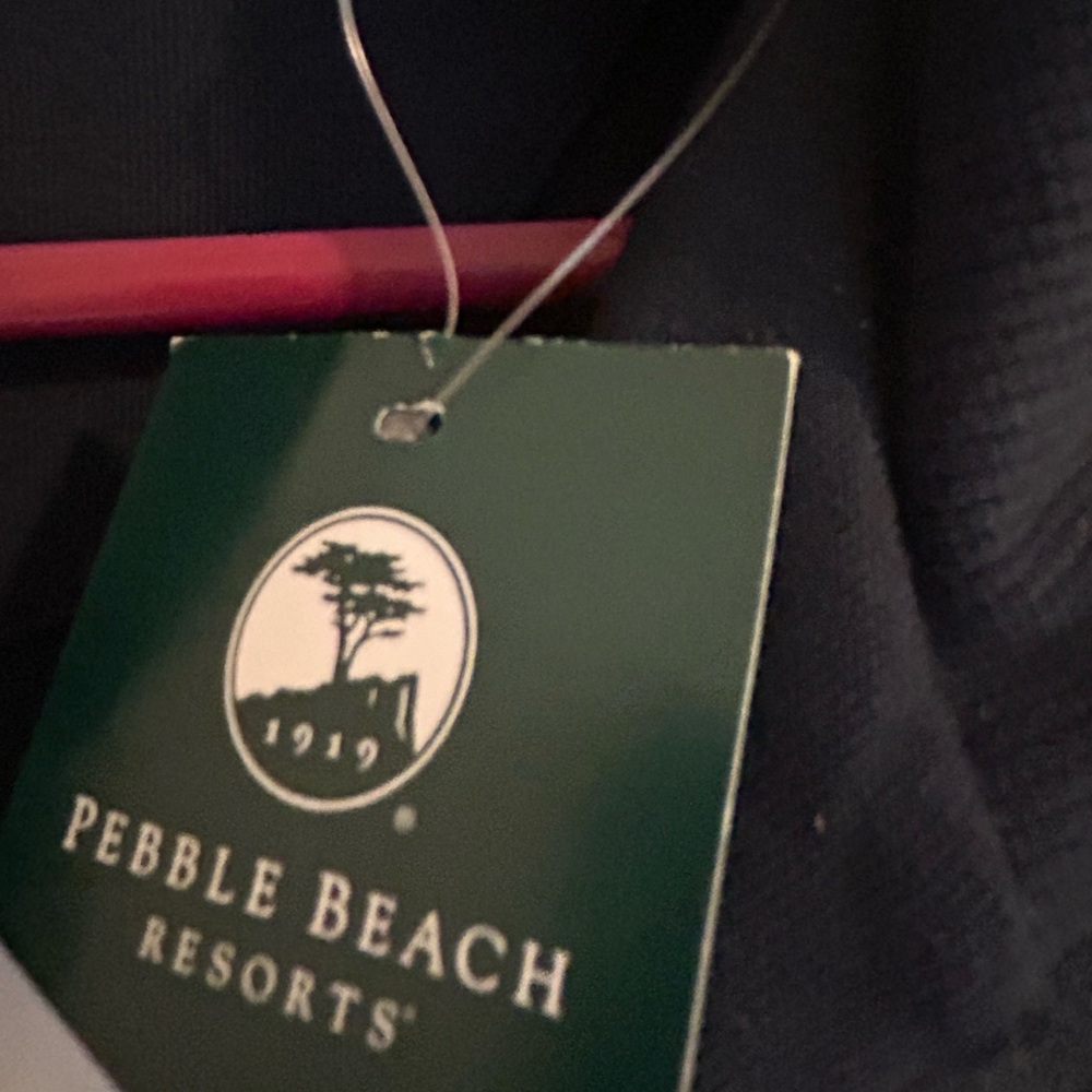 Pebble Beach Men's black Zip-Up jacket